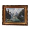 Image 1 : C. 1900's Callaheide "Fisherman Lake" Oil Painting