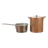 Image 1 : Copper Dovetail Cooking Pot Pair c. 1890-1920
