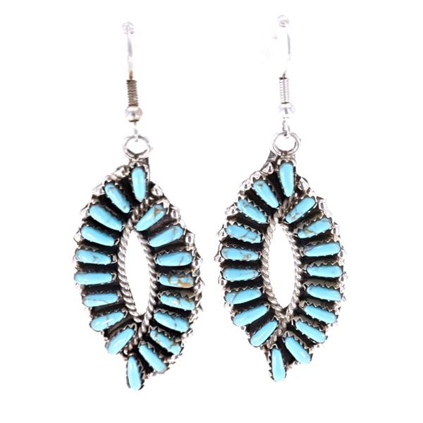 Navajo Tamara Benally Sterling Turquoise Earrings