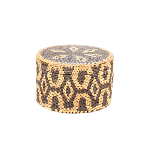 Yavapai Apache Yucca Lidded Basket c. 1940's