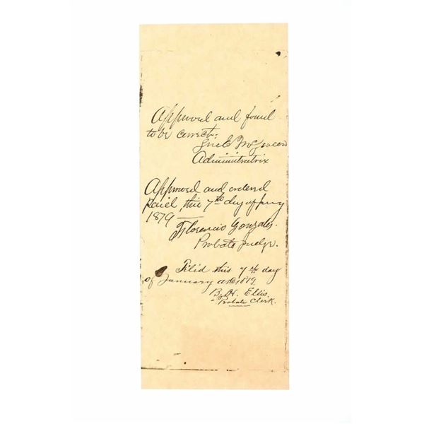 1879 A.A.McSween Lincoln County Wars