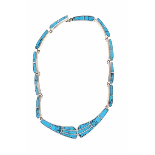 Taxco, Mexico Sterling Silver Turquoise Necklace