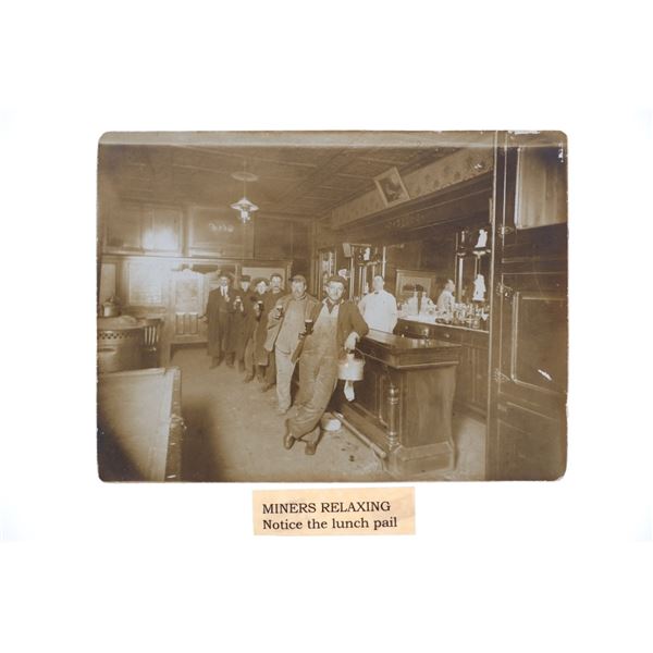 Original Photograph Miners In Bar 1880-1890s