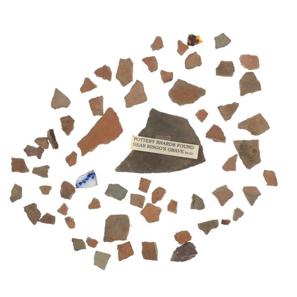 Johnny Ringo Tombstone Grave Sit Pottery Shards