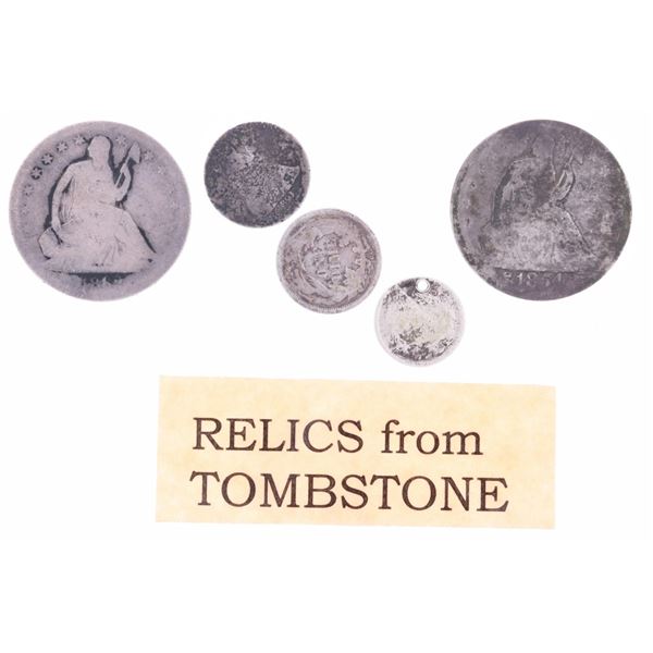 Tombstone Found 19th C. Seated Liberty Coins