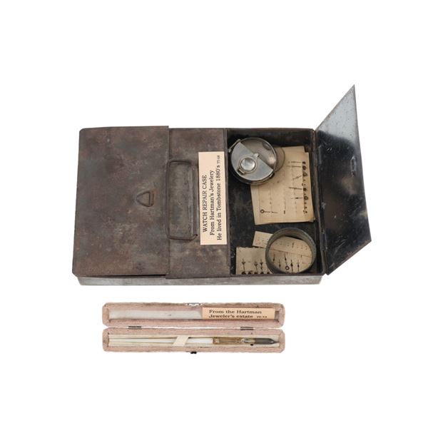 Hartman's Jewelry Watch Repair Case & Pen 1880