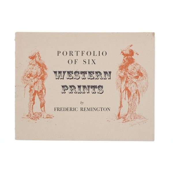 Rare "Portfolio Of Six Western Prints", Remington