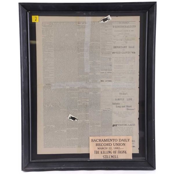 Killing of Frank Stilwell Cochise Cowboy Newspaper