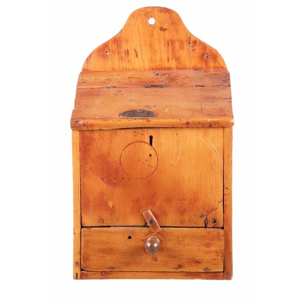 Early American Maple Hanging Salt Box 18th-19th C