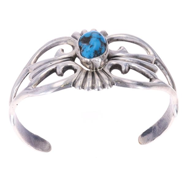 Navajo Arthur J. Williams Sterling Turquoise Cuff