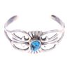 Image 4 : Navajo Arthur J. Williams Sterling Turquoise Cuff