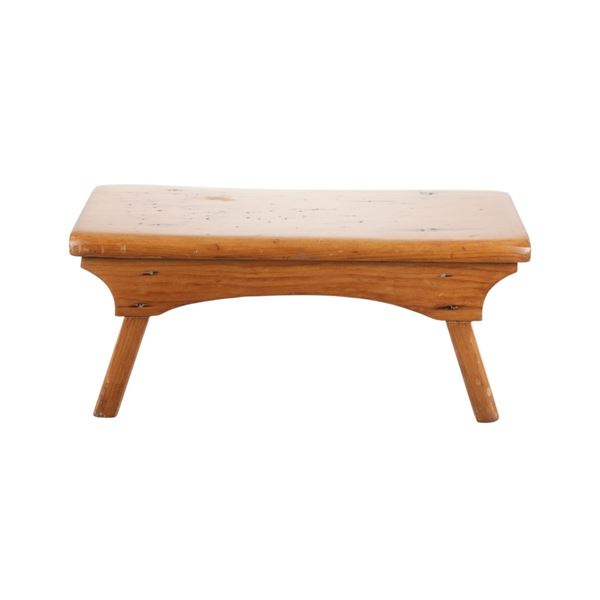 Primitive Wooden Cedar Foot Stool c. 19th Century