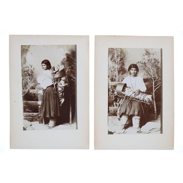 Ca. 1880 Navajo Cradleboard Photographs (2)