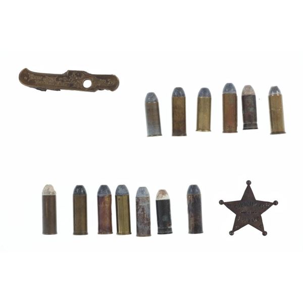Tombstone .45 Colt Ammo, Councilman Badge & Knife