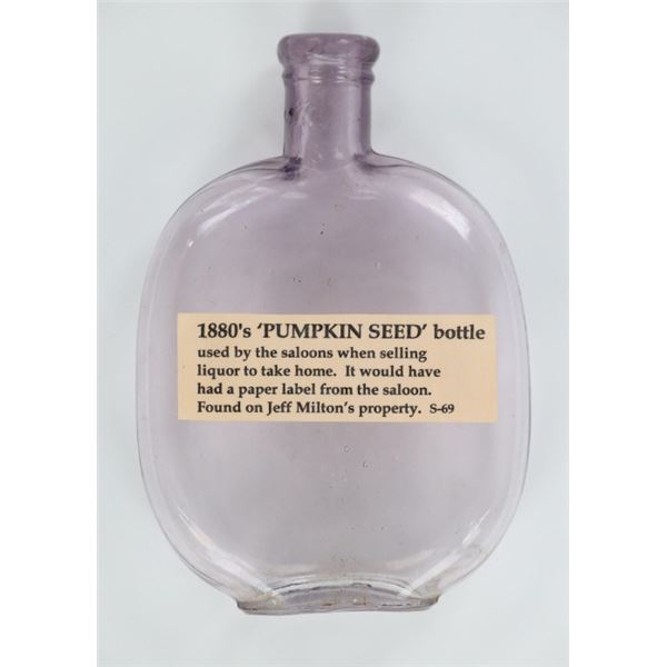 Jeff Milton Property Found Pumpkin Seed Bottle