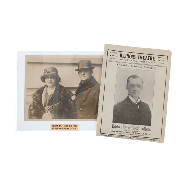 Eddie & Marie Foy Photo & Illinois Theatre Program