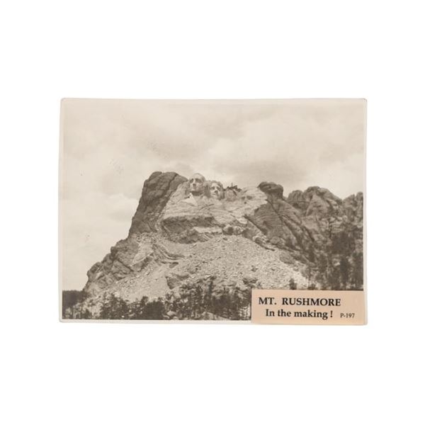 Ca. 1927-1941 RARE Unfinished Mt. Rushmore Albumen
