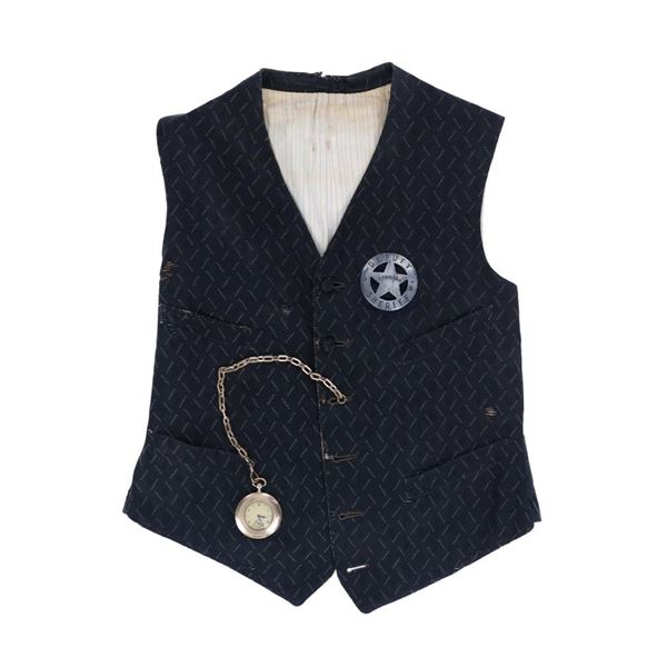 1890 Tombstone Sheriff Badge & Gold Watch w/ Vest