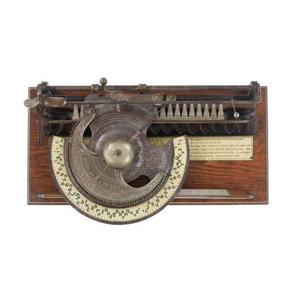 World Typewriter No. 2 Pope MFG. Co. ca. 1886