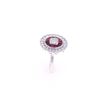 Image 7 : 18K White Gold Lady's Diamond & Ruby Ring