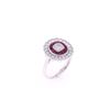 Image 8 : 18K White Gold Lady's Diamond & Ruby Ring