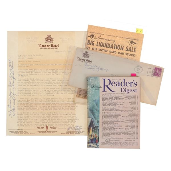 George W. Earp: Wyatt's 1st Cousin Signed Letter