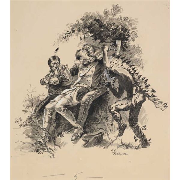 R.E. Todhunter Mixed Media Tombstone Western Art