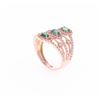 Image 2 : Elegant Emerald Diamond & 14K Gold Ring