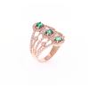 Image 4 : Elegant Emerald Diamond & 14K Gold Ring