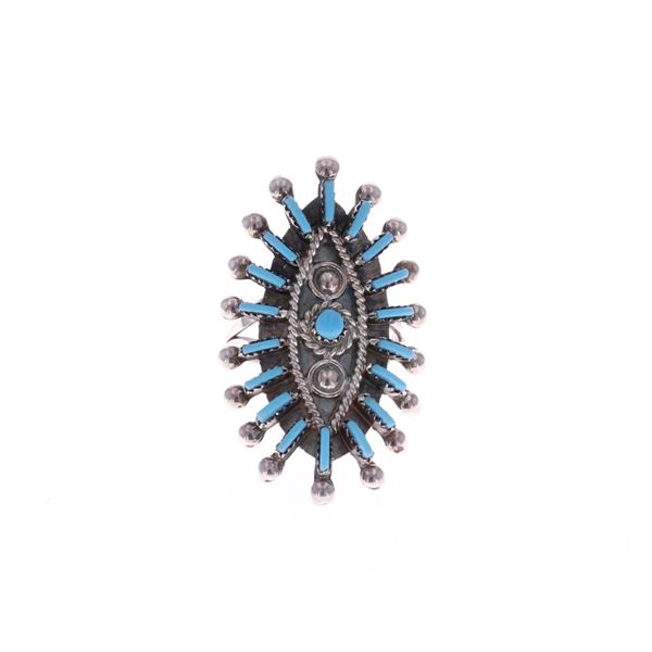 Zuni Philander Gia Sterling & Turquoise Ring