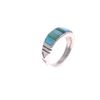 Image 3 : Navajo Rick Tolino Sterling Turquoise Inlay Ring