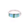 Image 4 : Navajo Rick Tolino Sterling Turquoise Inlay Ring