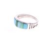 Image 5 : Navajo Rick Tolino Sterling Turquoise Inlay Ring