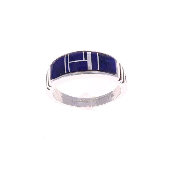 Navajo Rick Tolino Sterling & Lapis Inlay Ring