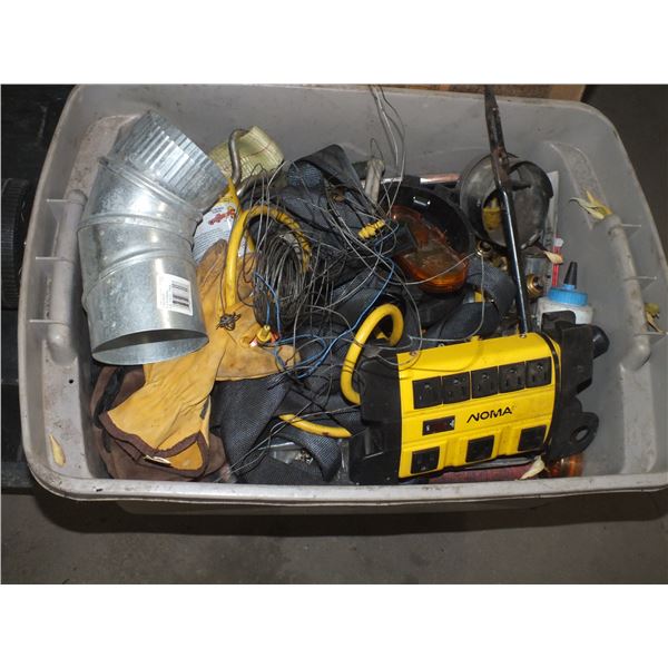 Tote Of Assorted Tools & Misc.