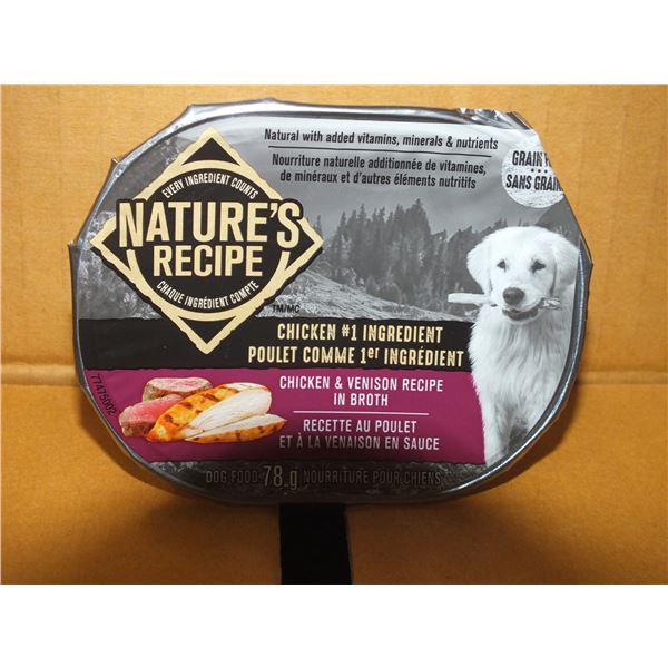Two Case's Of Natures Recipe Chicken & Venison Dog Food
