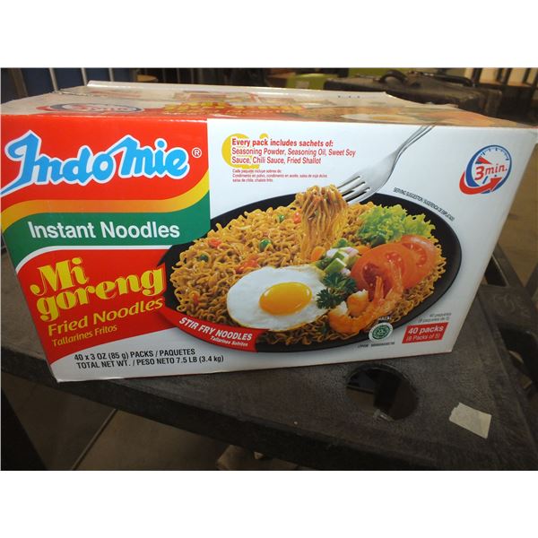 Indomine Instant Noodles, you get 40 packs in the case, best before Aug 12/25...new...sold as is / w
