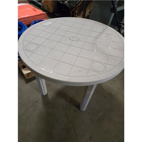 Small Round Patio Table & 1 Trailer Tire