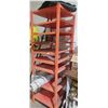 Image 2 : Appx. 2' x 2' x 8' orange storage rack 9 shelves