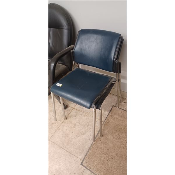 2 STACKING OFFICE CHAIRS