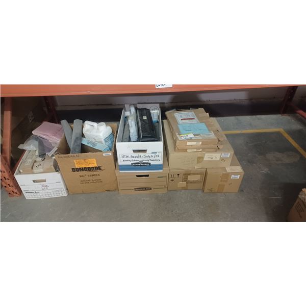 9 box's of misc. product on shop floor