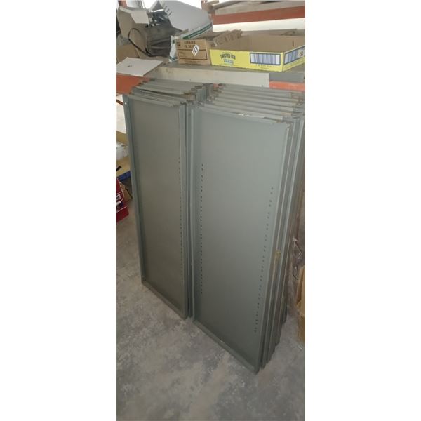 16 pc's of 2 ft. metal shelving