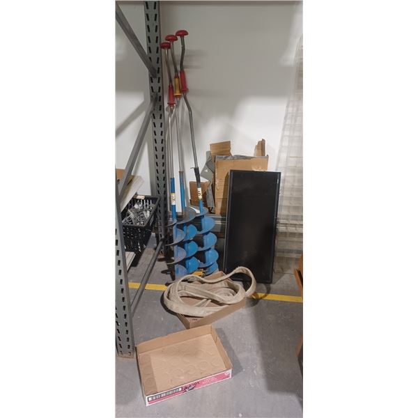 Solar Panel, 3 Ice Augers, & Tow Strap