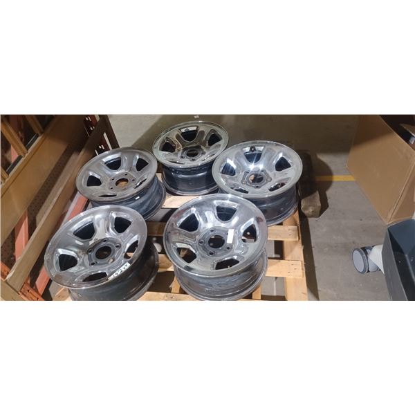 5 custom chrome rims 5 bolt