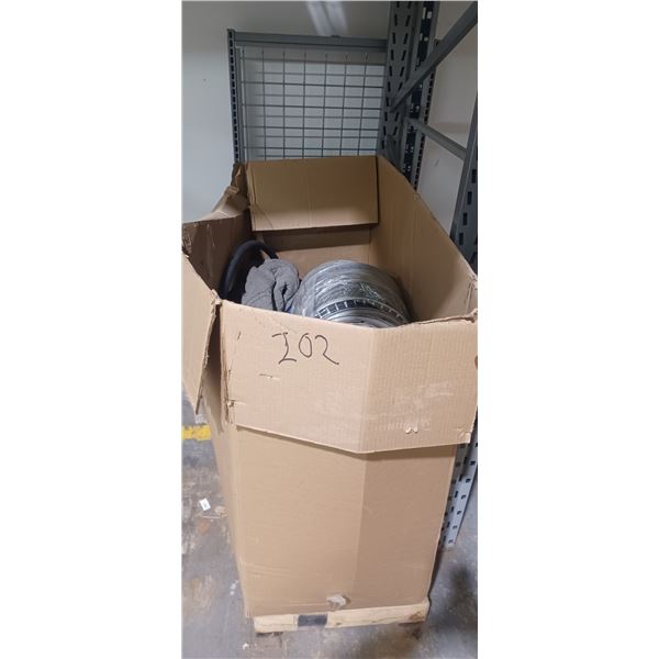 LARGE BOX OF HUB CAPS