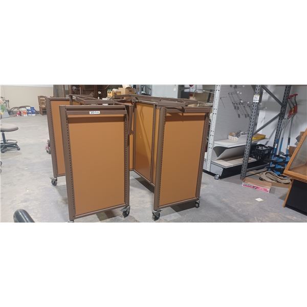 2 WHEELED CLOTHING RACKS