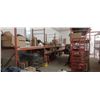 Image 1 : 4 SECTIONS OF 10 FT H X 8 FT  L X 42" W PALLET RACKING C/W 5 UPRIGHTS, 16 - 6" BEAMS AND SHELVING