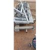 Image 3 : 4 WALL MOUNTED 8 FT X30 INCH RACKING UPRIGHTS AND SOME BEAMS AND MISC ITEMS