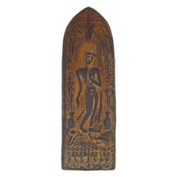 Thai Cast Metal Buddha Temple Wall Plaque (ANT-492)