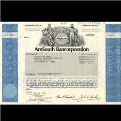 1990s AmSouth Bancorp Stock Certificate Scarce (COI-3453)